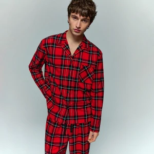 Dwuczęściowa czerwona piżama w kratkę House