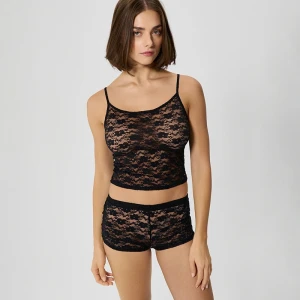 Dwuczęściowa piżama koronkowa czarna House