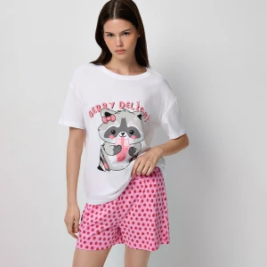 Dwuczęściowa piżama z motywem truskawek House