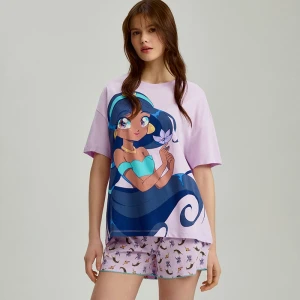 Dwuczęściowa piżama z nadrukiem Jasminy z bajki Aladyn House