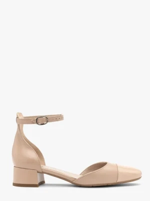 Dwuczęściowe czółenka damskie z lakierowanym noskiem Ryłko