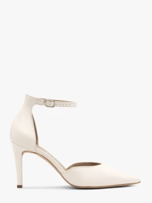 Dwuczęściowe kremowe czółenka na szpilce Ryłko