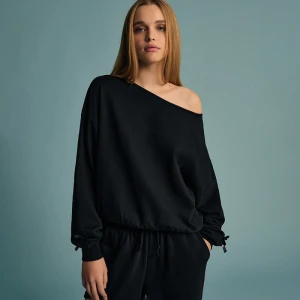 Dwuczęściowy dres z bawełną i wiskozą czarny House