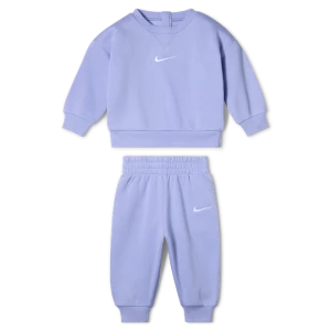 Dwuczęściowy dzianinowy zestaw z bluzą dla niemowląt (0–9 M) Nike Essential - Fiolet