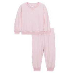 Dwuczęściowy dzianinowy zestaw z bluzą dla niemowląt Nike Essentials - Różowy