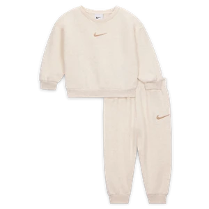 Dwuczęściowy dzianinowy zestaw z bluzą dla niemowląt (12–24 M) Nike Essential - Brązowy