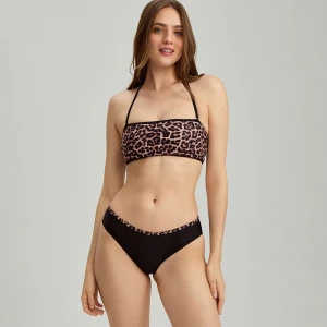 Dwuczęściowy strój kąpielowy z górą w panterkę House