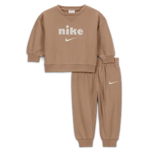 Dwuczęściowy zestaw dla niemowląt z bluzą z kapturem Nike Cozy Comfort (12–24 M) - Brązowy