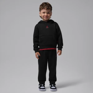 Dwuczęściowy zestaw z bluzą z kapturem dla maluchów Jordan Brooklyn Fleece - Czerń