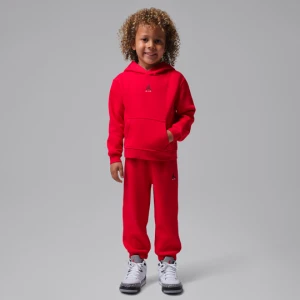 Dwuczęściowy zestaw z bluzą z kapturem dla maluchów Jordan Brooklyn Fleece - Czerwony