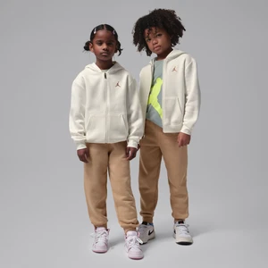 Dwuczęściowy zestaw z bluzą z kapturem i zamkiem na całej długości dla małych dzieci Jordan Brooklyn Fleece - Brązowy