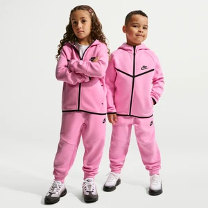 Dwuczęściowy zestaw z bluzą z zamkiem na całej długości dla małych dzieci Tech Fleece Nike - Różowy