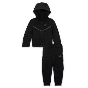 Dwuczęściowy zestaw z bluzą z zamkiem na całej długości dla niemowląt Tech Fleece Nike - Czerń