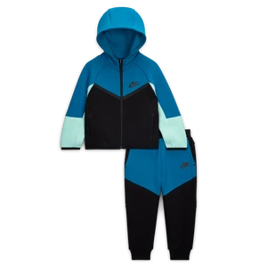 Dwuczęściowy zestaw z bluzą z zamkiem na całej długości dla niemowląt Tech Fleece Nike - Czerń