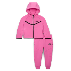 Dwuczęściowy zestaw z bluzą z zamkiem na całej długości dla niemowląt Tech Fleece Nike Sportswear - Różowy