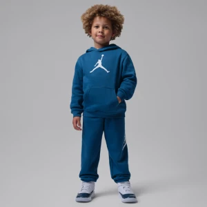 Dwuczęściowy zestaw z dzianinową bluzą z kapturem dla małych dzieci Jordan Jumbo Jumpman - Niebieski