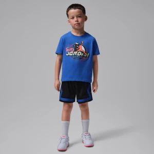Dwuczęściowy zestaw ze spodenkami dla małych dzieci Jordan Super Splash - Czerń