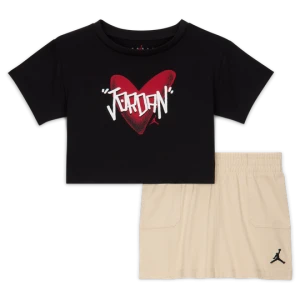 Dwuczęściowy zestaw ze spódnicą dla niemowląt Jordan I Heart - Brązowy