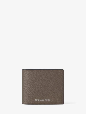 Dwuelementowy portfel Cooper z kieszonką na monety ze skóry groszkowej Michael Kors