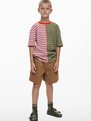 Dwukolorowa koszulka w paski Desigual