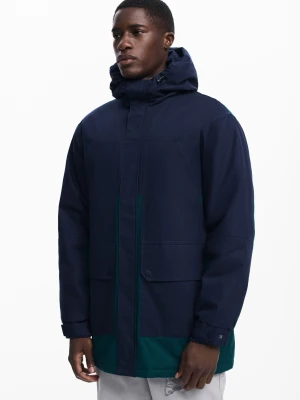 Dwukolorowa parka z kapturem Desigual