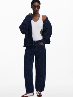 Dwukolorowe jeansy Desigual
