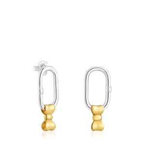 Dwukolorowe Kolczyki Kreolki Z Motywem Kokardy Tous Ribbon - Tous Rozmiar