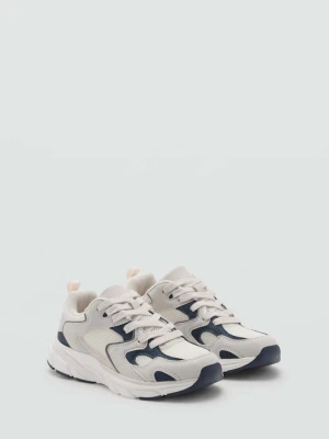 Dwukolorowe sznurowane buty sportowe szary - Dzieci - - MANGO KIDS