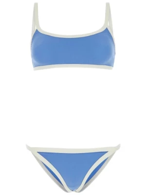Dwukolorowy bikini z krepem Lisa Marie Fernandez