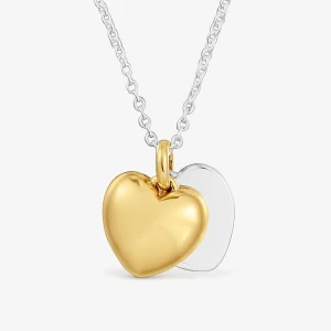 Dwukolorowy Naszyjnik Z Podwójnym Sercem 11 Mm Tous Flechazo - Tous Rozmiar