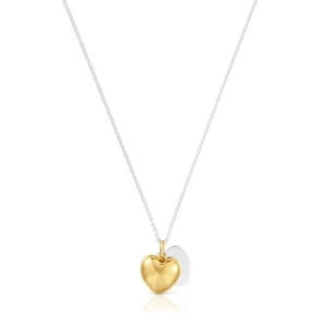 Dwukolorowy Naszyjnik Z Podwójnym Sercem 16 Mm Tous Flechazo - Tous Rozmiar