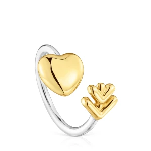 Dwukolorowy Otwarty Pierścionek Tous Flechazo - Tous Rozmiar