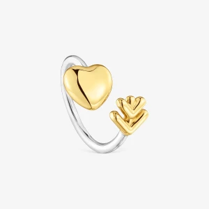 Dwukolorowy Otwarty Pierścionek Tous Flechazo - Tous Rozmiar