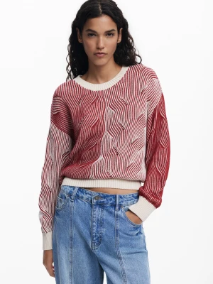 Dwukolorowy sweter dzianinowy Desigual