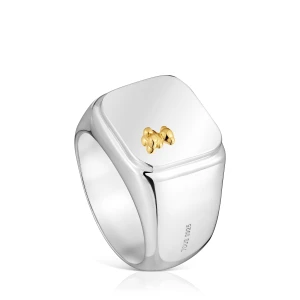 Dwukolorowy Sygnet Z Motywem Misia Tous Man - Tous Rozmiar