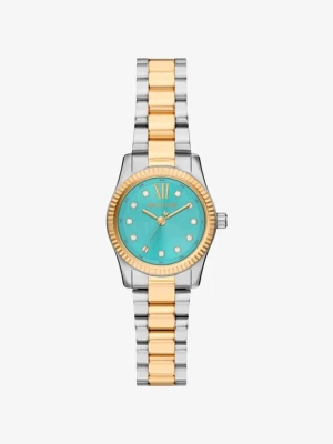 Dwukolorowy zegarek miniaturowy Lexington z kryształkami pavé Michael Kors DWA KOLORY (Srebrny)