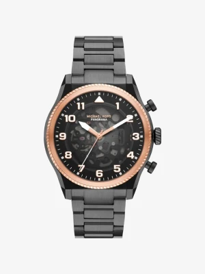 Dwukolorowy zegarek Panorama z dużą kopertą Michael Kors METAL MILITARNY (Szary)