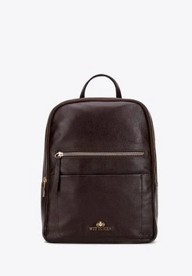 Dwukomorowy plecak damski ze skóry naturalnej brązowy Wittchen