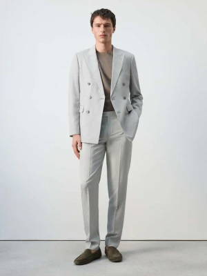 DwurzÄ™dowa marynarka garniturowa Amalfi slim fit bÅ‚Ä™kitny - MÄ™Å¼czyzna - - MANGO MAN