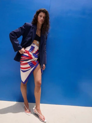 Dwurzędowa marynarka garniturowa niebieski - Kobieta - - MANGO