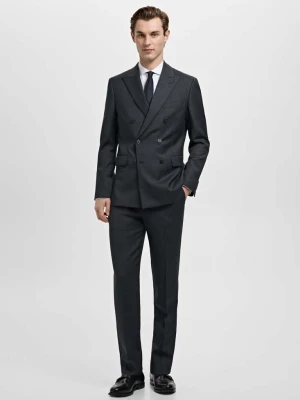 Dwurzędowa marynarka garniturowa Turin 100% wełna szary - Mężczyzna - - MANGO MAN