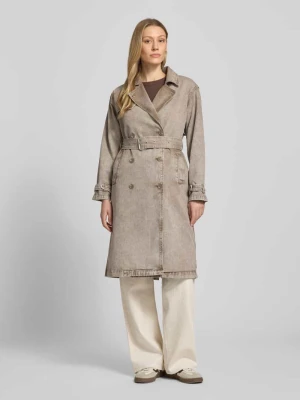 Dwurzędowy płaszcz z paskiem model 'HERA' khujo