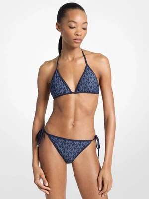Dwustronna góra od bikini z trójkątnymi miseczkami z logo MICHAEL Michael Kors