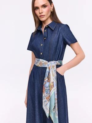 Dwustronna jedwabna gawroszka z ręcznie obszywanymi brzegami TARANKO