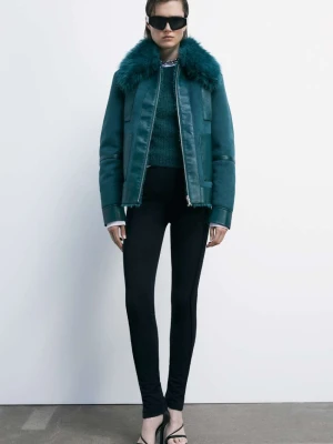 Dwustronna krótka puszysta kurtka PATRIZIA PEPE