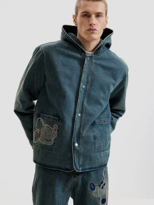 Dwustronna kurtka denim Mickey™ Desigual niebieski