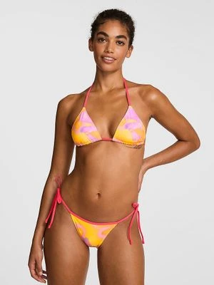 PINK Dwustronna trójkątna góra bikini wiązana na sznureczki Victoria's Secret
