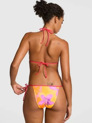 PINK Dwustronny dół bikini cheeky z wiązaniami po bokach Victoria's Secret