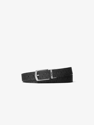 Dwustronny pasek z charakterystycznym logo Michael Kors CZARNY (Czarny)