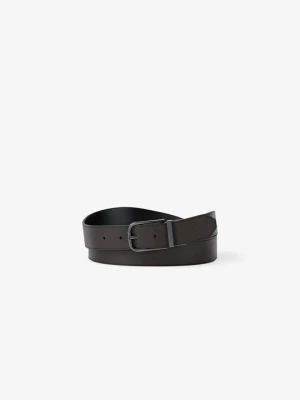 Dwustronny skórzany pasek Michael Kors CZEKOLADOWY (Brązowy)